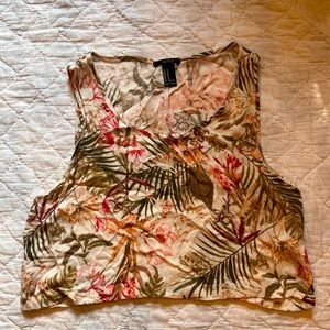 Cropped Floral Tank (M)
